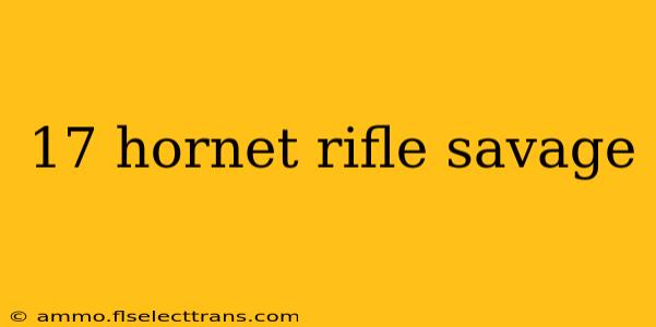 17 hornet rifle savage