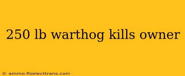 250 lb warthog kills owner