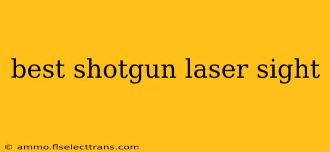 best shotgun laser sight