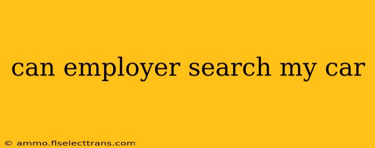 can employer search my car