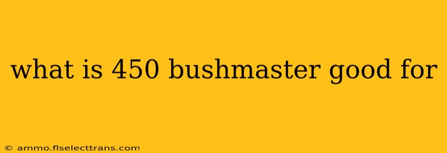 what is 450 bushmaster good for